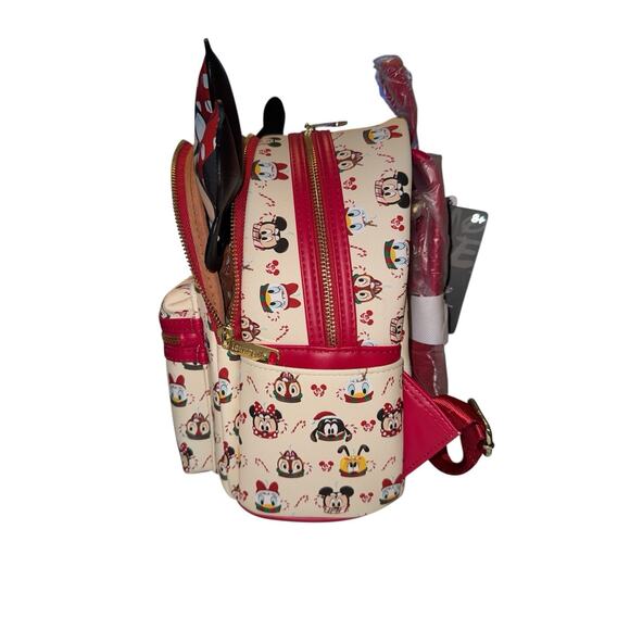 Disney Loungefly Christmas Mickey Minnie Mouse Mini Backpack & Ears Holiday Set main image 5